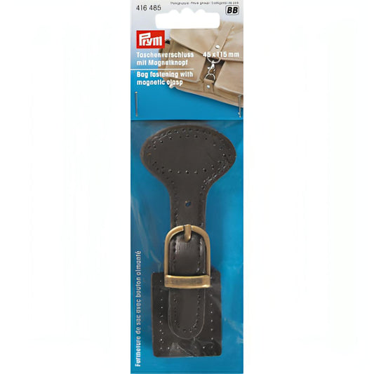 Prym Antique/Brass Bag Fastening with Magnetic Clasp - 45 x 115mm