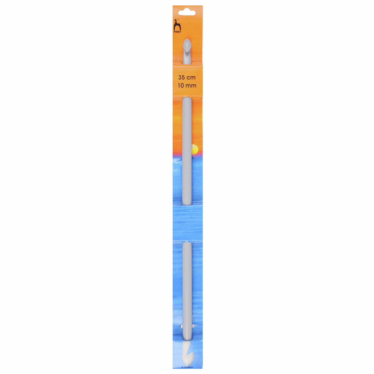 PONY Tunisian Plastic Double-Ended Crochet Hook - 35cm x 10mm