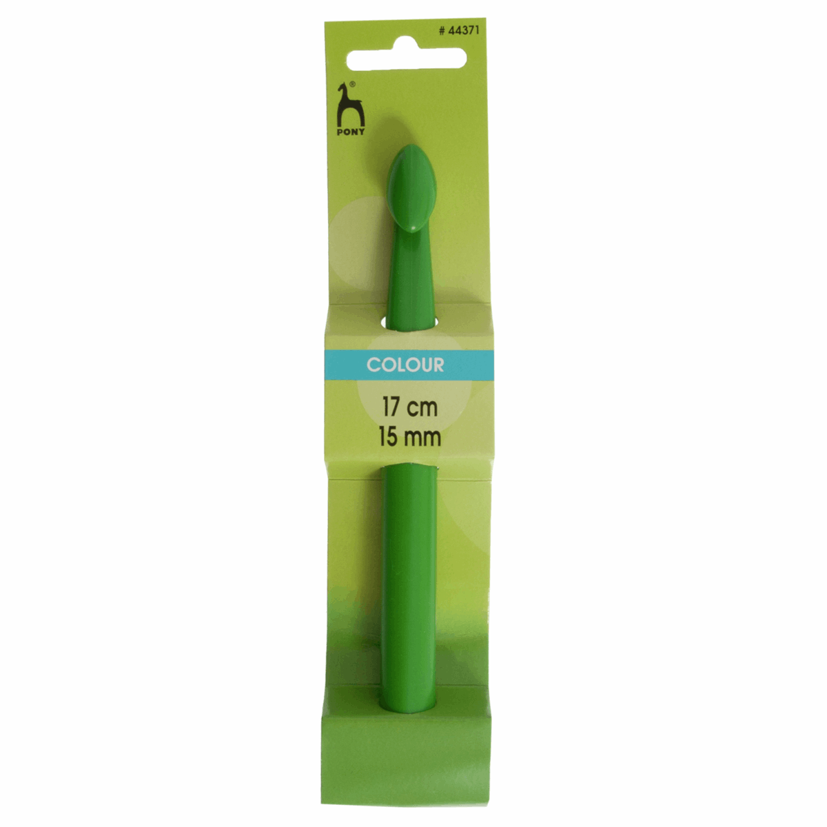 PONY Coloured Plastic Crochet Hook - 17cm x 15mm