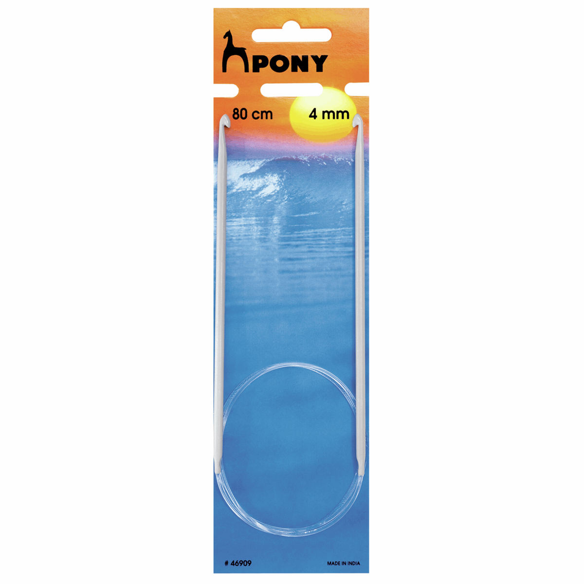 PONY Tunisian Aluminium Circular Crochet Hook - 80cm x 4.00mm