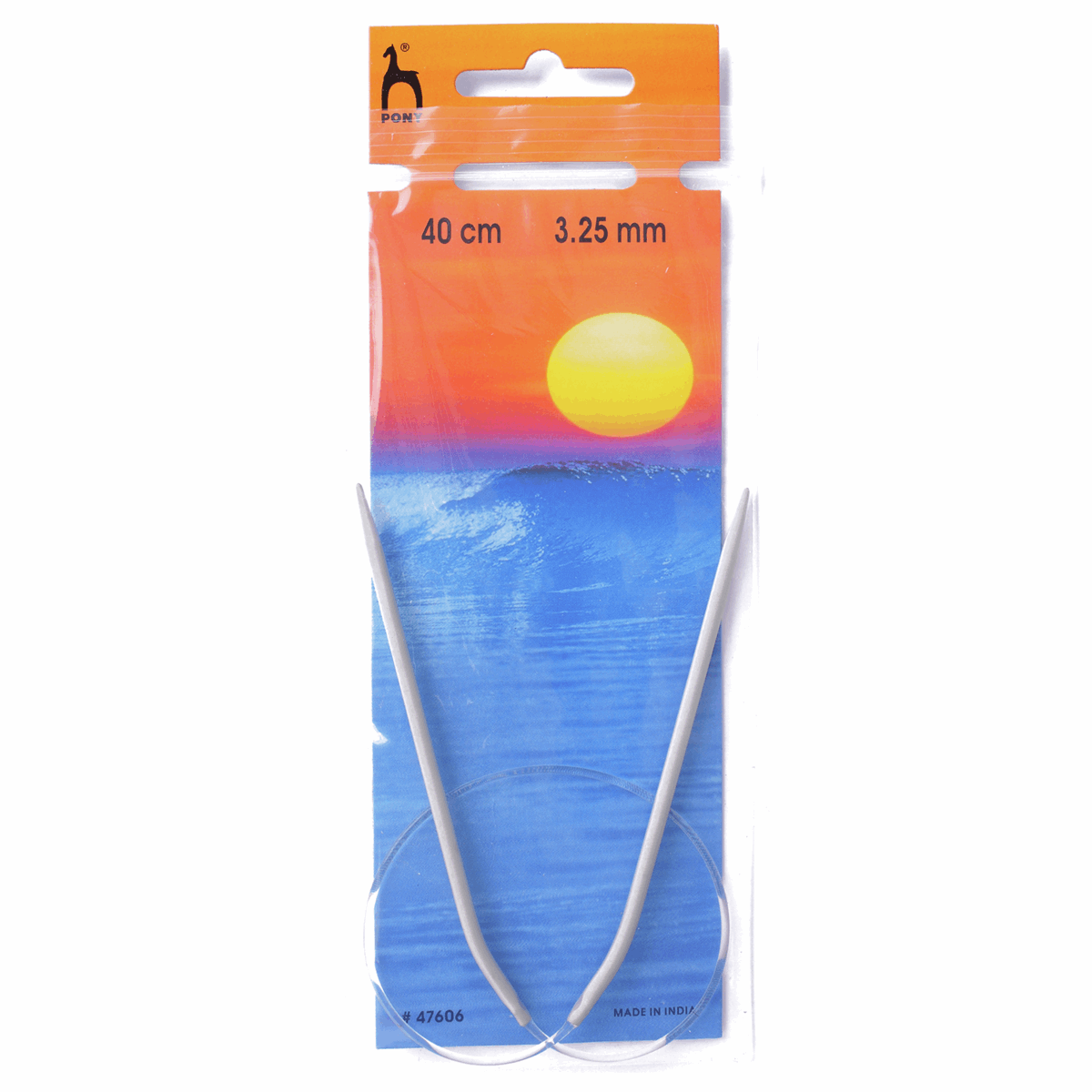 PONY Classic Circular Fixed Knitting Pins - 40cm x 3.25mm