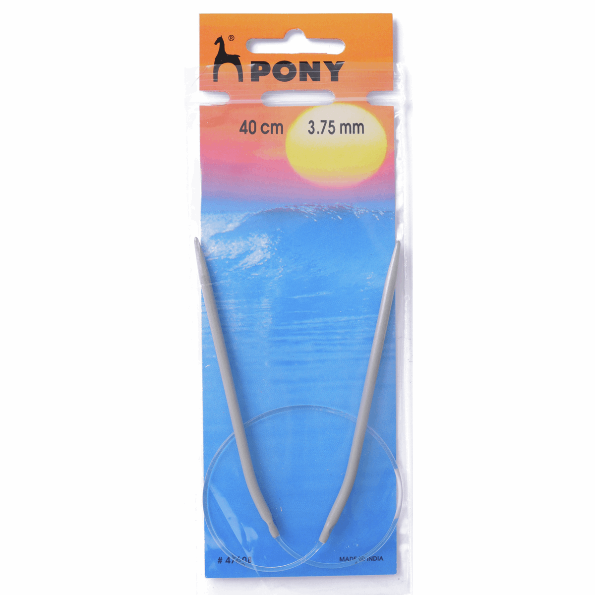 PONY Classic Circular Fixed Knitting Pins - 40cm x 3.75mm