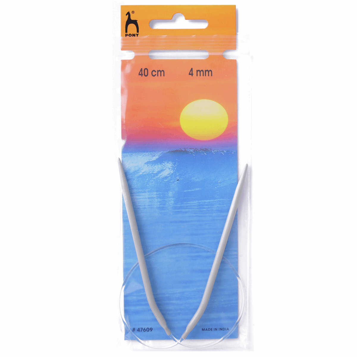 PONY Classic Circular Fixed Knitting Pins - 40cm x 4.00mm