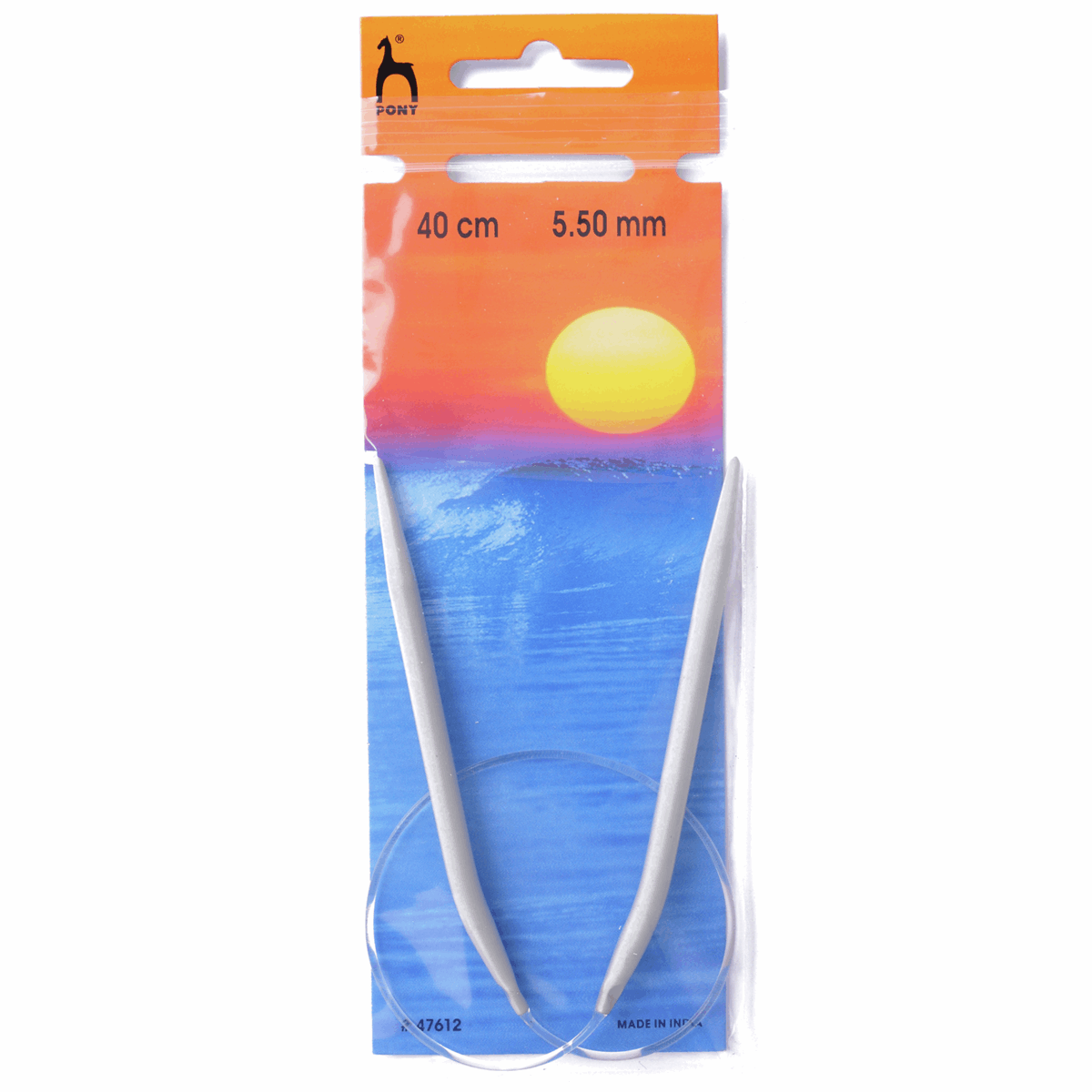 PONY Classic Circular Fixed Knitting Pins - 40cm x 5.50mm