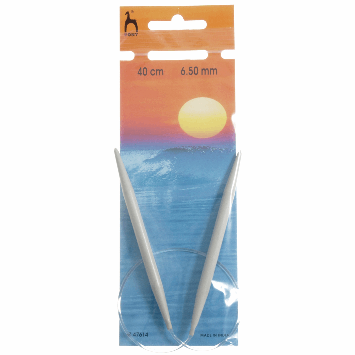 PONY Classic Circular Fixed Knitting Pins - 40cm x 6.50mm