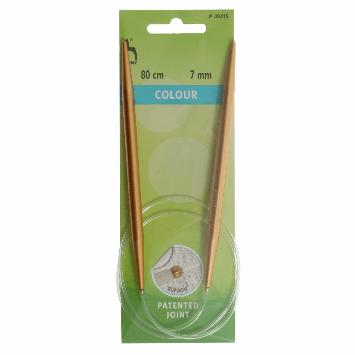 PONY Colour Circular Fixed Knitting Pins - 80cm x 7mm