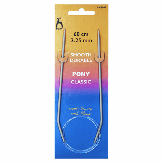 PONY Classic Circular Fixed Knitting Pins - 60cm x 2.25mm