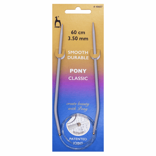 PONY Classic Circular Fixed Knitting Pins - 60cm x 3.50mm
