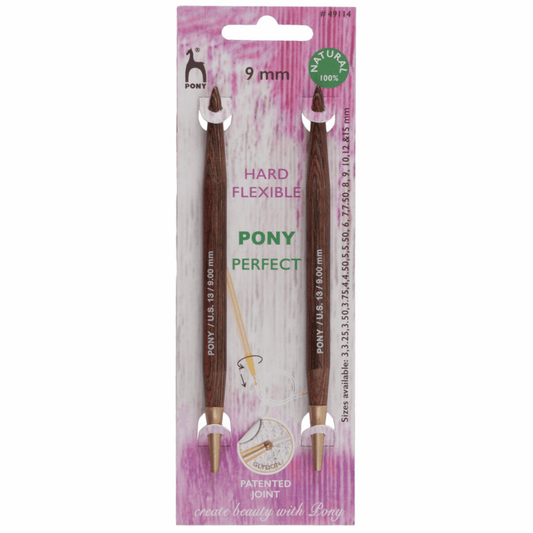 PONY 'Perfect' Interchangeable Circular Knitting Pins - 14cm x 9.00mm