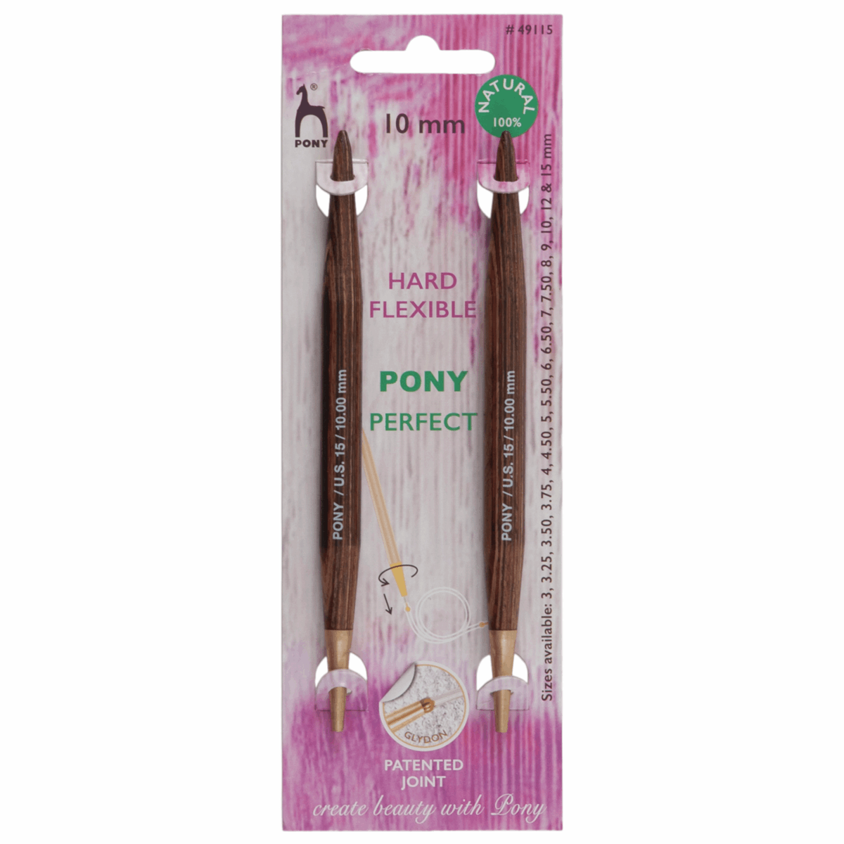 PONY 'Perfect' Interchangeable Circular Knitting Pins - 14cm x 10.00mm