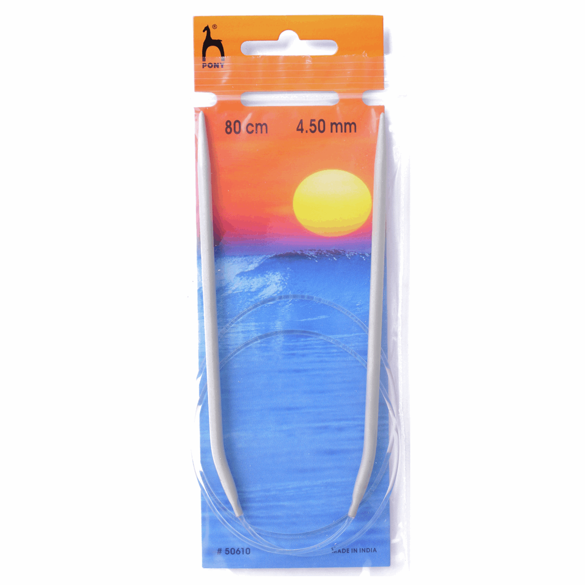 PONY Classic Circular Fixed Knitting Pins - 80cm x 4.50mm