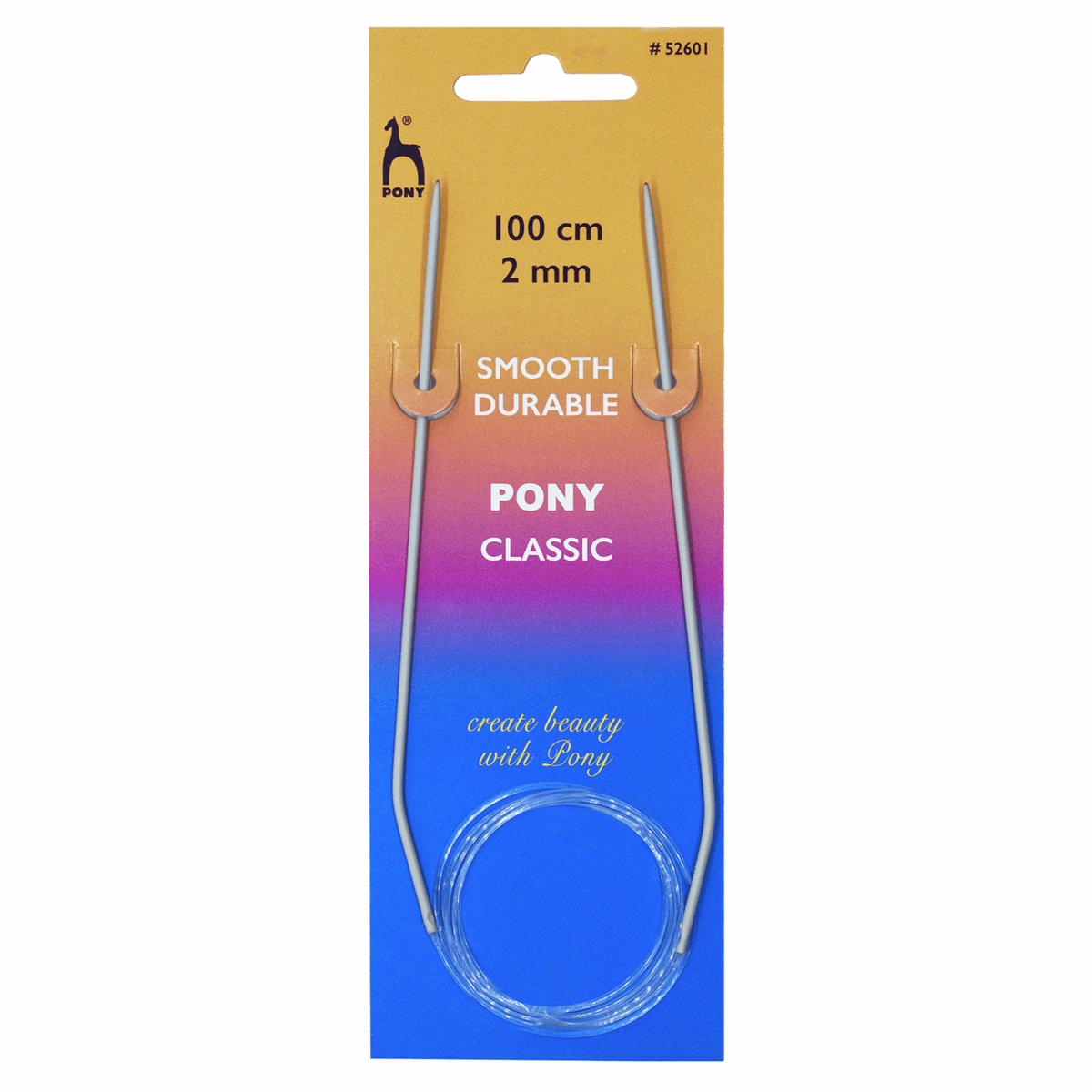 PONY Classic Circular Fixed Knitting Pins - 100cm x 2.00mm