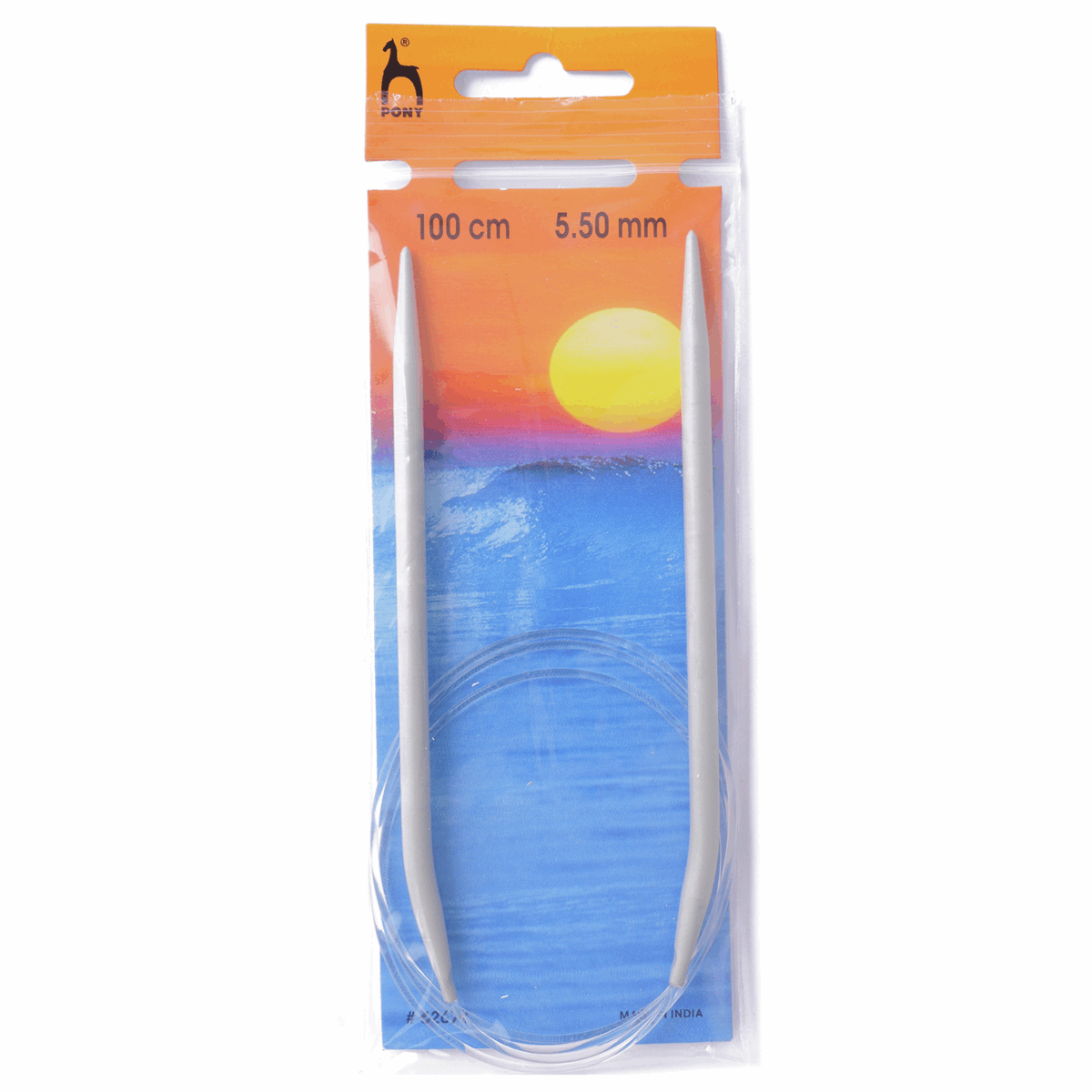 PONY Classic Circular Fixed Knitting Pins - 100cm x 5.50mm