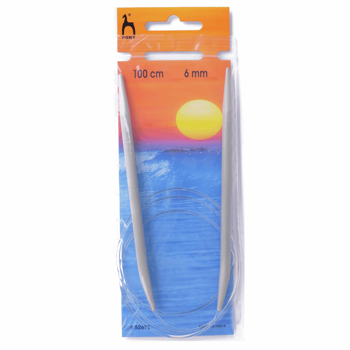 PONY Classic Circular Fixed Knitting Pins - 100cm x 6.00mm