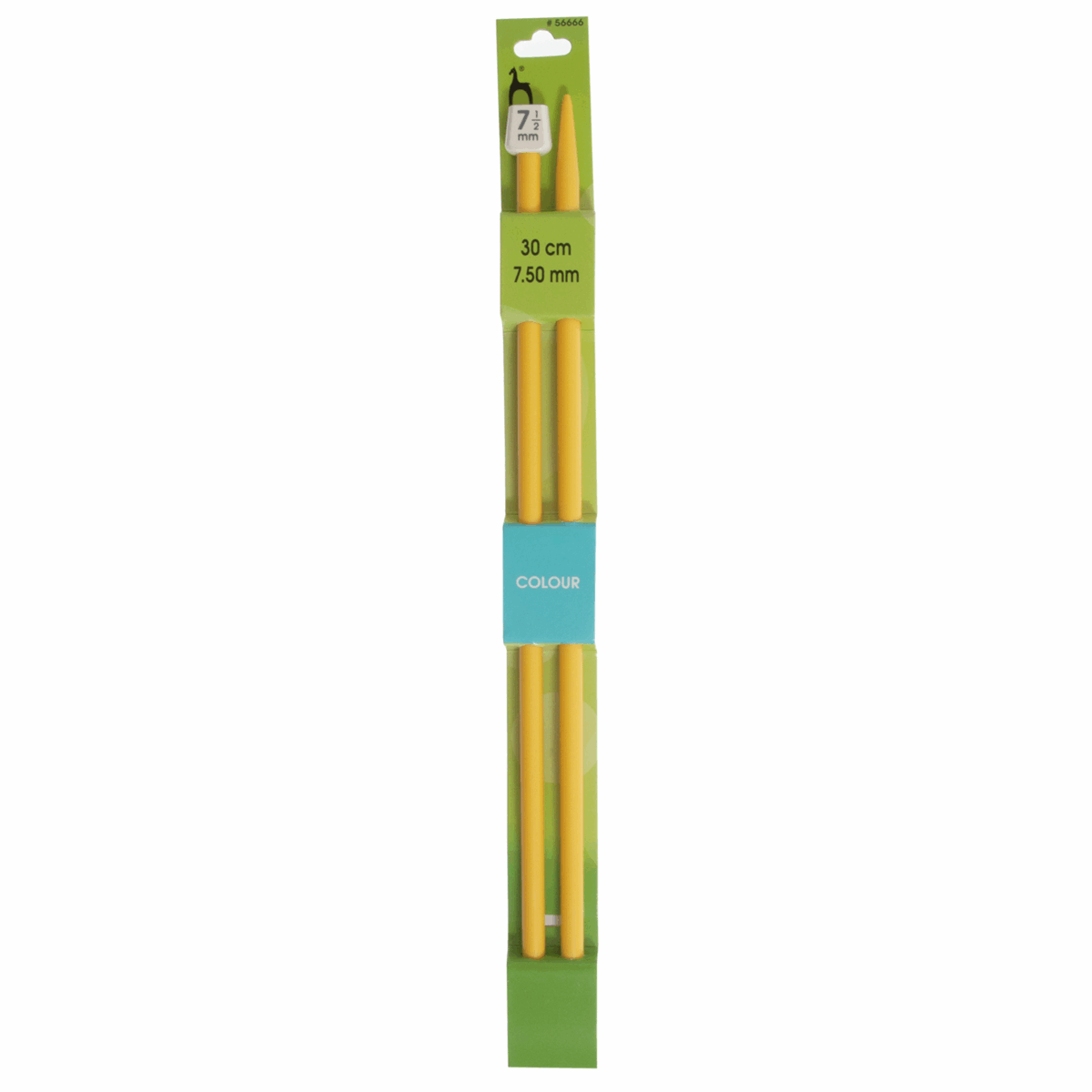 PONY Single-Ended Coloured Plastic Knitting Pins - 30cm x 7.50mm