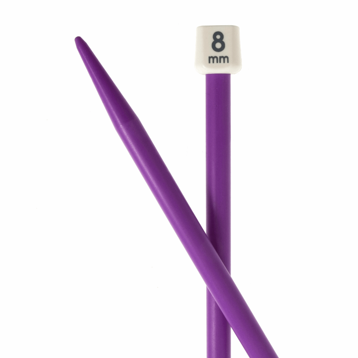 PONY Single-Ended Coloured Plastic Knitting Pins - 30cm x 8mm