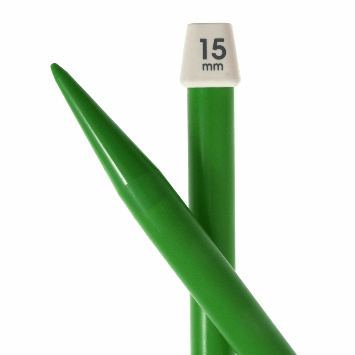 PONY Single-Ended Coloured Plastic Knitting Pins - 30cm x 15mm