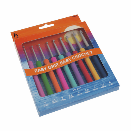 PONY Easy Grip Crochet Hook Set - Sizes 2mm-6mm