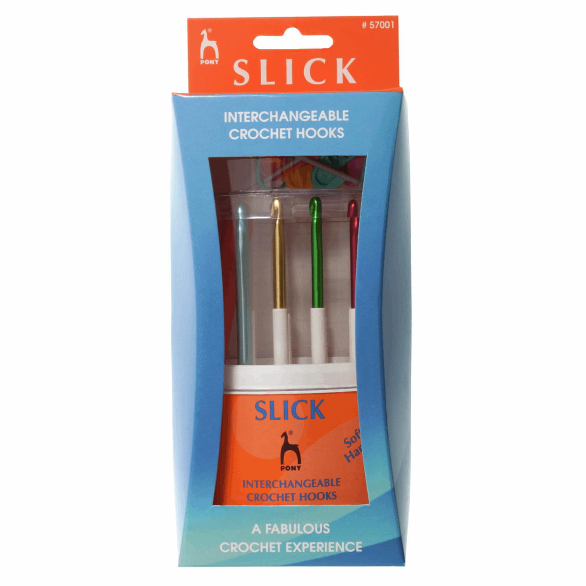 PONY Slick Anodised Aluminium Interchangeable Crochet Hooks - Assorted Sizes