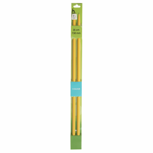 PONY Single-Ended Coloured Plastic Knitting Pins - 35cm x 7.50mm