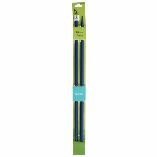 PONY Single-Ended Coloured Plastic Knitting Pins - 35cm x 9.00mm