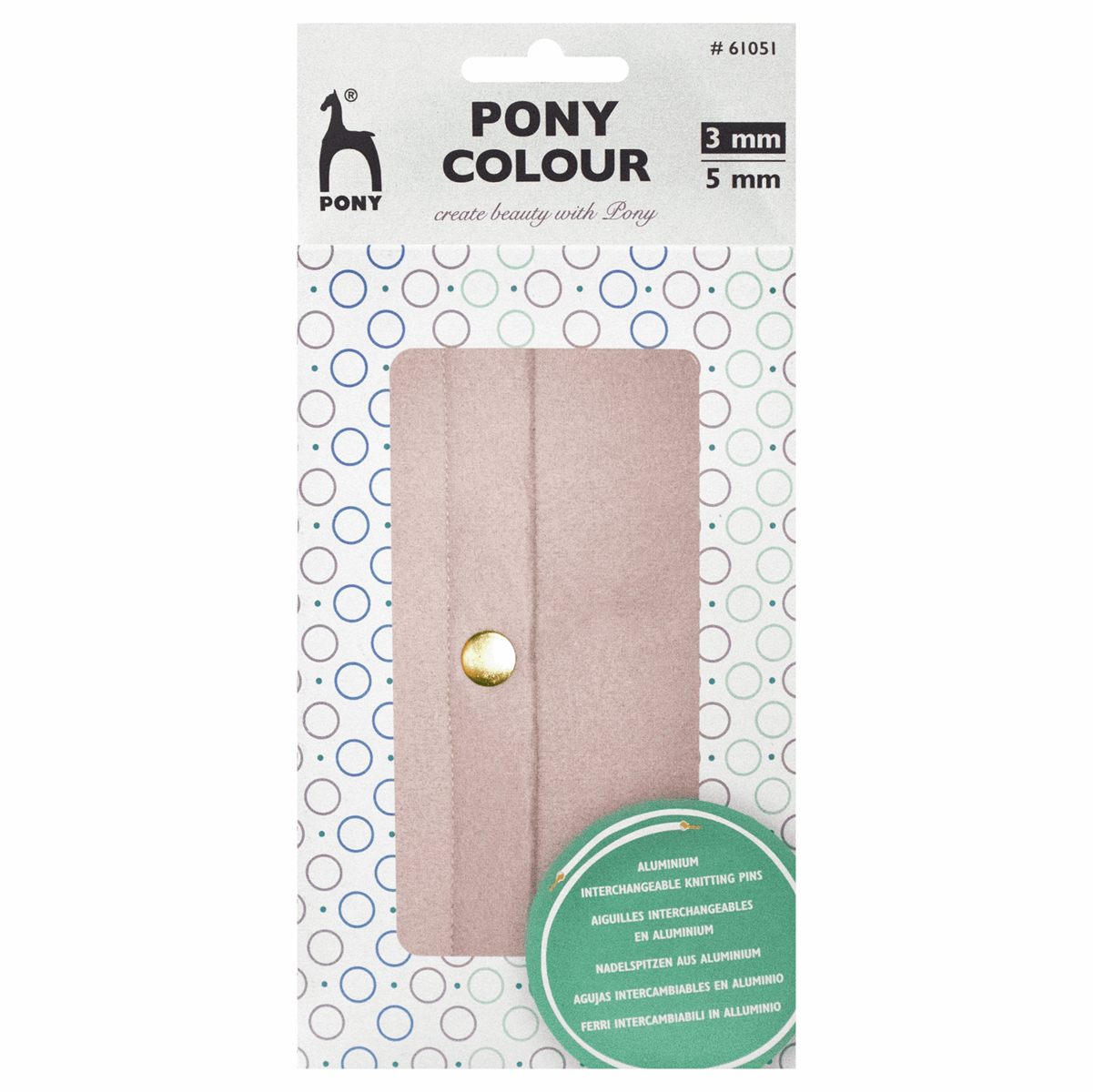 PONY Colour Interchangeable Circular Knitting Needles Set - 3-5mm