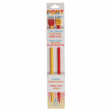 PONY Children's Coloured Plastic Single-Ended Knitting Pins - 18cm x 5.50mm (Red/Yellow)