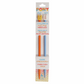 PONY Children's Coloured Plastic Single-Ended Knitting Pins - 18cm x 6mm (Orange/Blue)