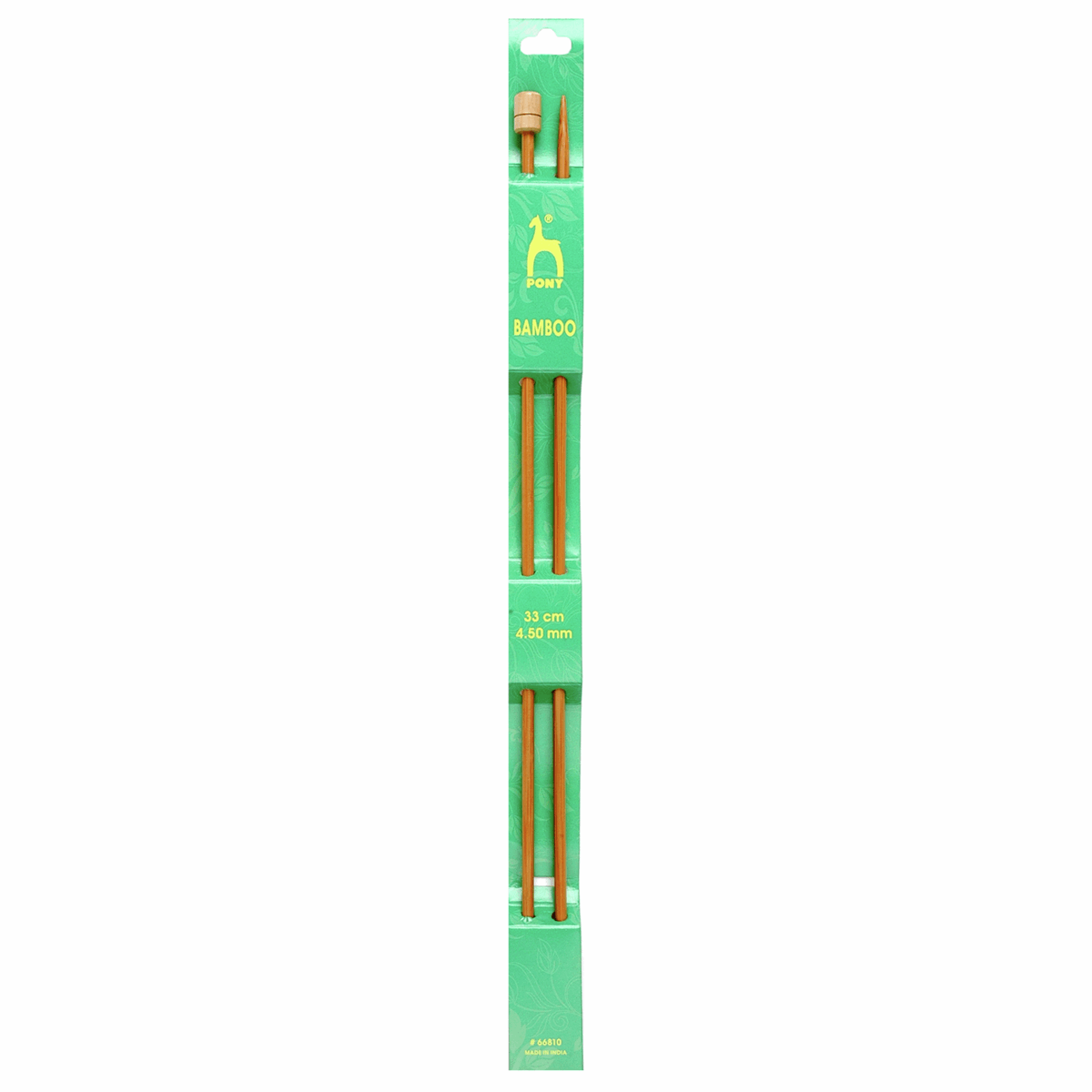 PONY Single-Ended Bamboo Knitting Pins - 33cm x 4.5mm