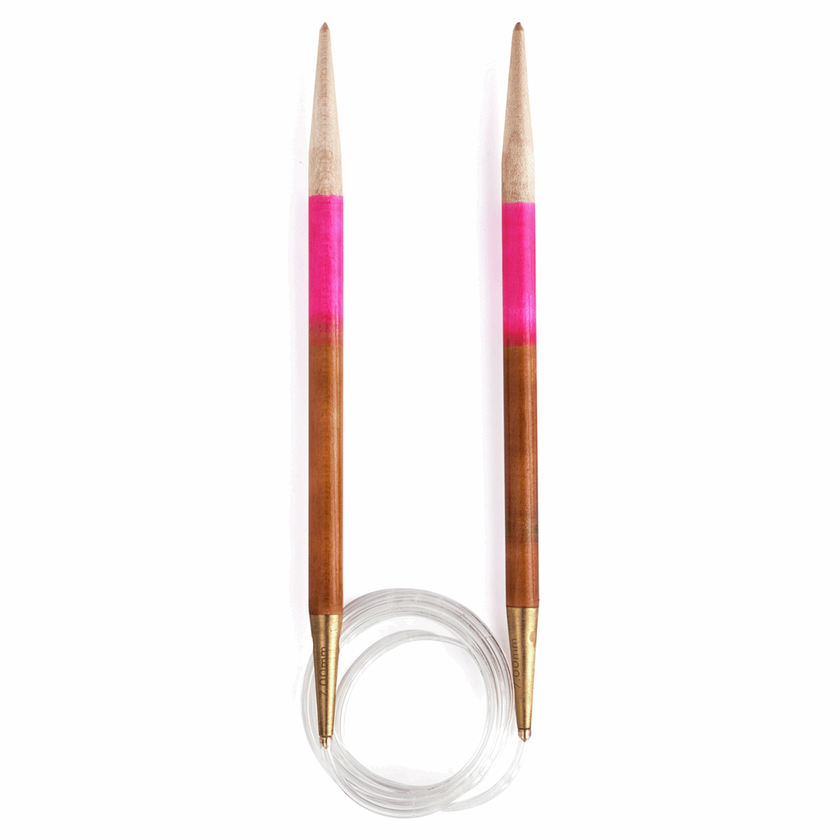 PONY 'Flair' Circular Fixed Hand Coloured Knitting Pins - 80cm x 7.00mm