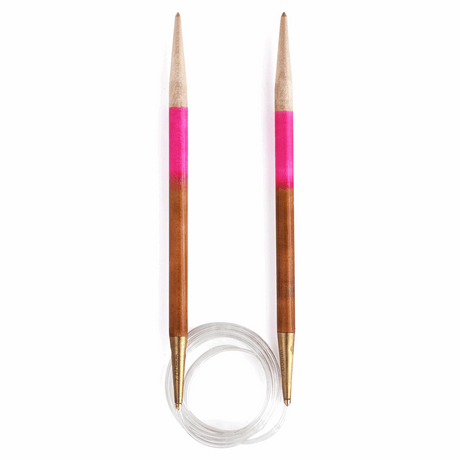 PONY 'Flair' Circular Fixed Hand Coloured Knitting Pins - 80cm x 7.00mm