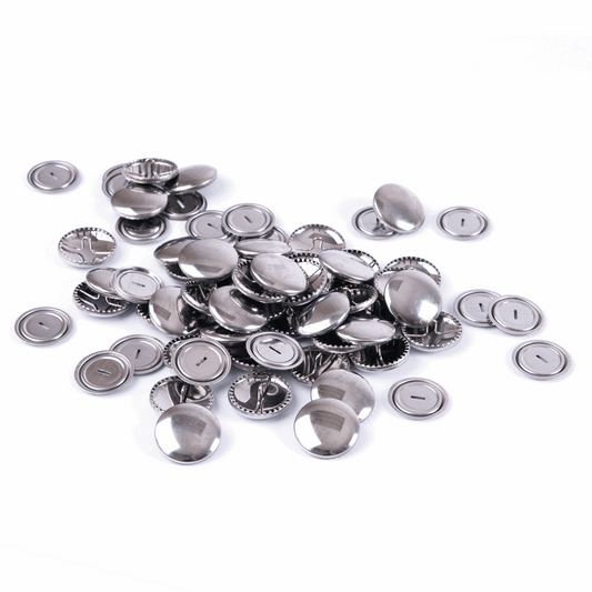 Self-Cover Metal Top Buttons - 19mm (Pack of 100)