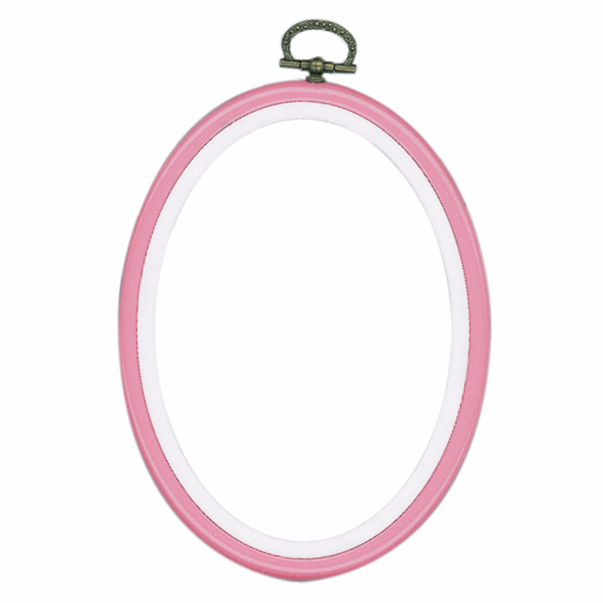 Vervaco Pink Plastic Oval Frame - 10 x 14cm
