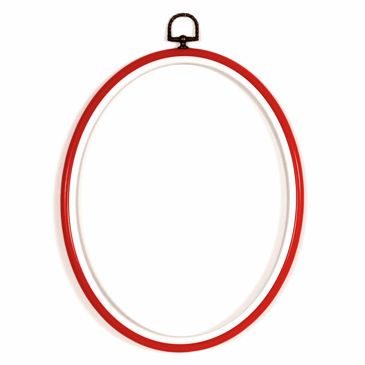 Vervaco Red Plastic Oval Frame - 10 x 14cm