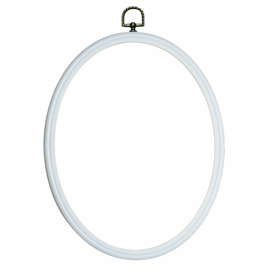 Vervaco White Oval Frame - 20 x 25cm