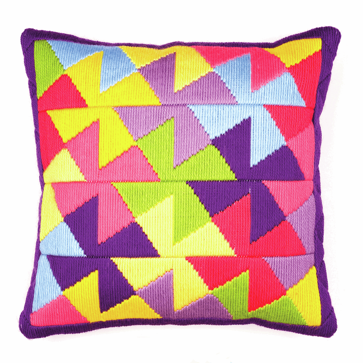 Vervaco Long Stitch Cushion Kit - Bold Geometric Style