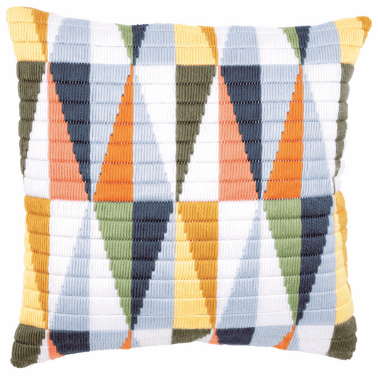 Vervaco Long Stitch Cushion Kit - Triangles