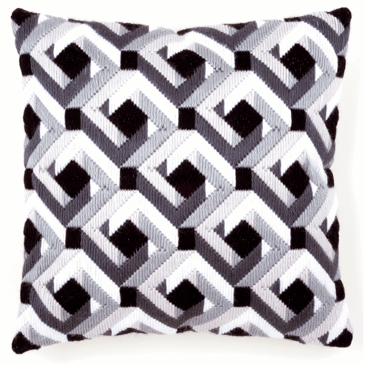 Vervaco Long Stitch Cushion Kit - Black & White