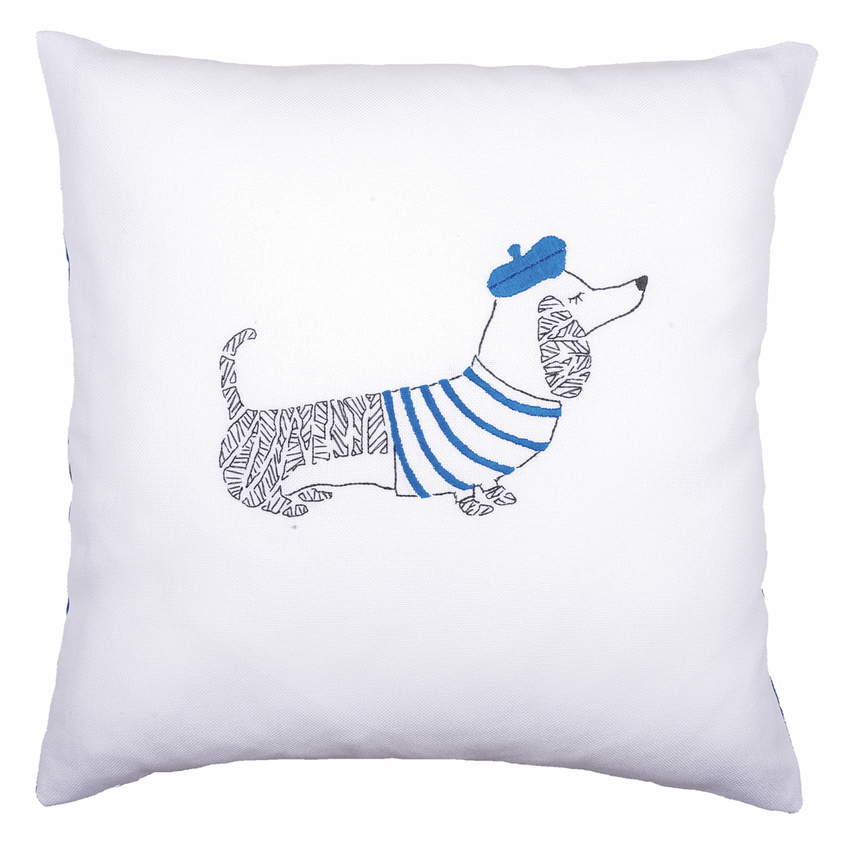 Embroidery Cushion Kit - Dog Paris