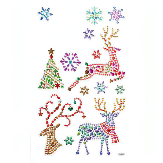 Self Adhesive Gem Stickers - Christmas Reindeer