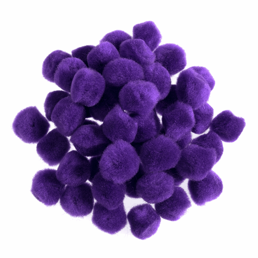 Trimits Purple Pom Poms - 13mm (Pack of 100)
