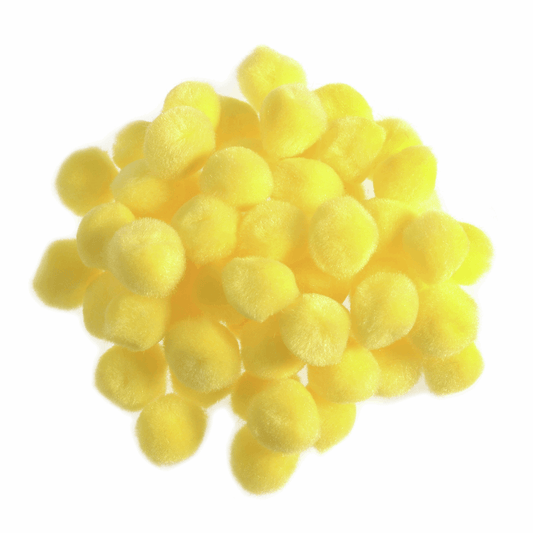 Trimits Yellow Pom Poms - 13mm (Pack of 100)
