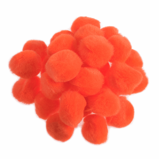 Trimits Orange Pom Poms - 25mm (Pack of 100)