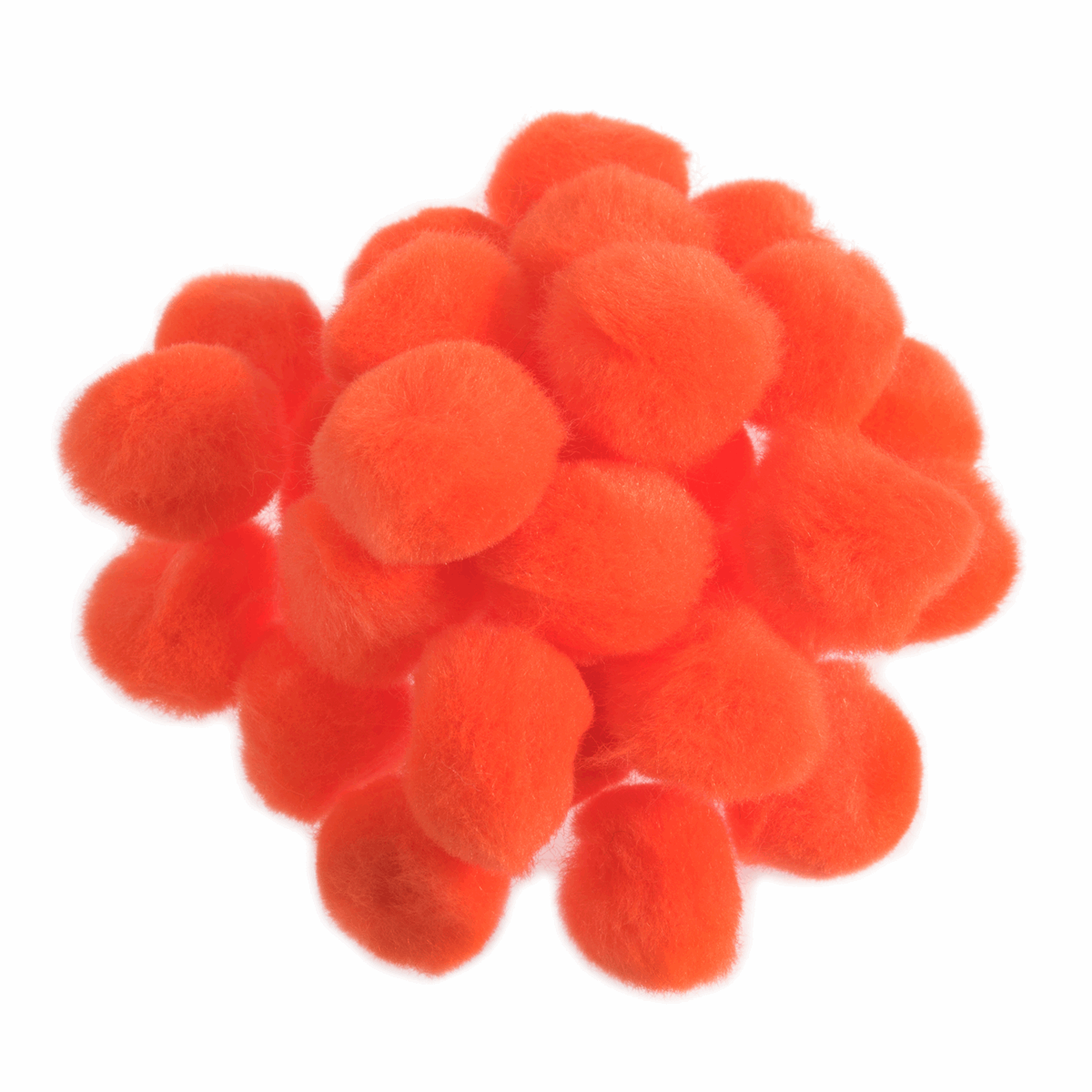 Trimits Orange Pom Poms - 25mm (Pack of 100)