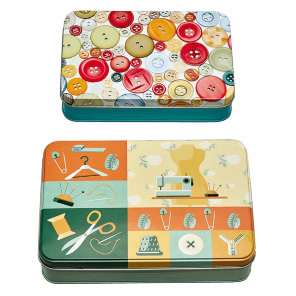Sewing Themed Tin, Colourful