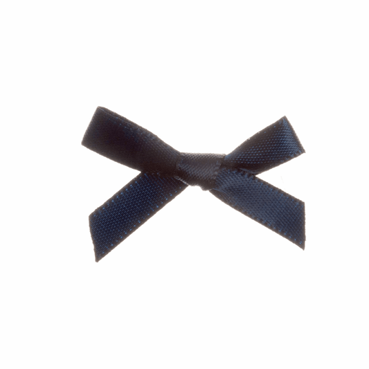 Navy Mini Satin Bow - 3mm (Pack of 100)