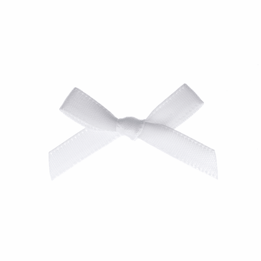 White Satin Craft Bow - 7mm (Pack of 100)