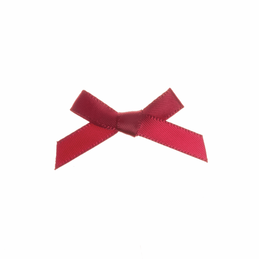 Wine Satin Craft Bow - 7mm (Pack of 100)