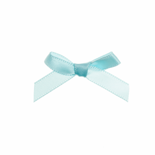 Light Blue Satin Craft Bow - 7mm (Pack of 100)