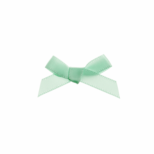 Mint Satin Craft Bow - 7mm (Pack of 100)